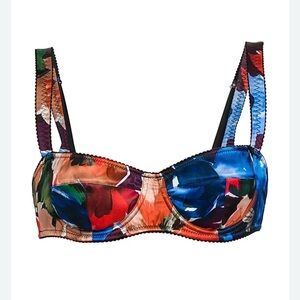 Dolce & Gabbana Vibrant Multicolor Floral Bra